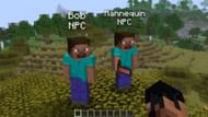 Mannequins can have custom names and also hand-held items (Image via Sportskeeda Gaming || Mojang Studios)
